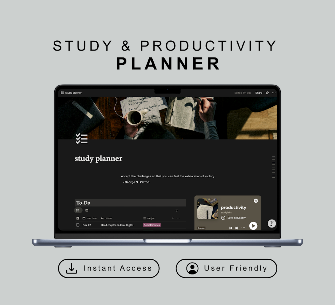 Study and Productivity Planner
