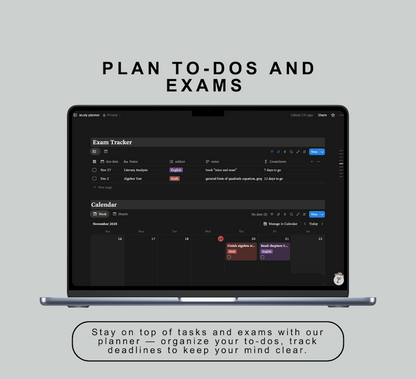 Study and Productivity Planner
